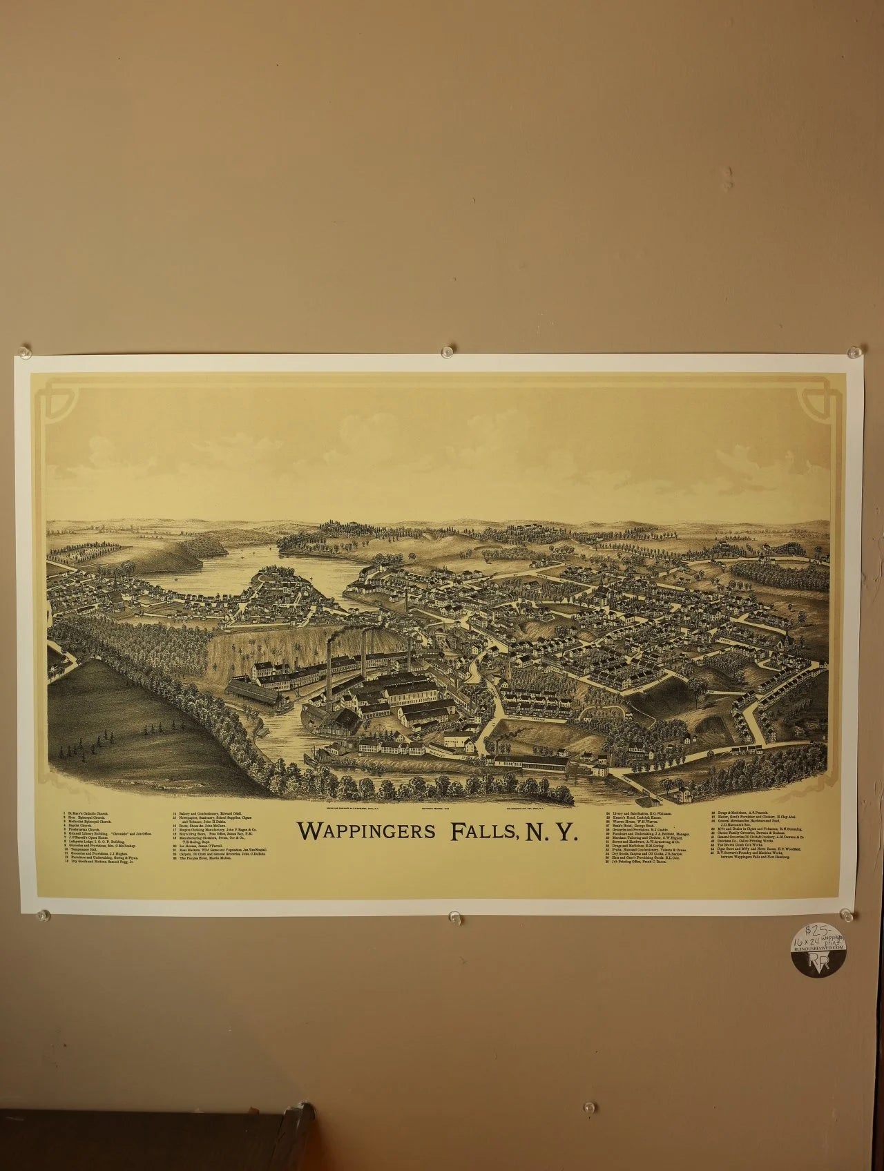 1889 Wappingers Falls Map Print 16 x 24