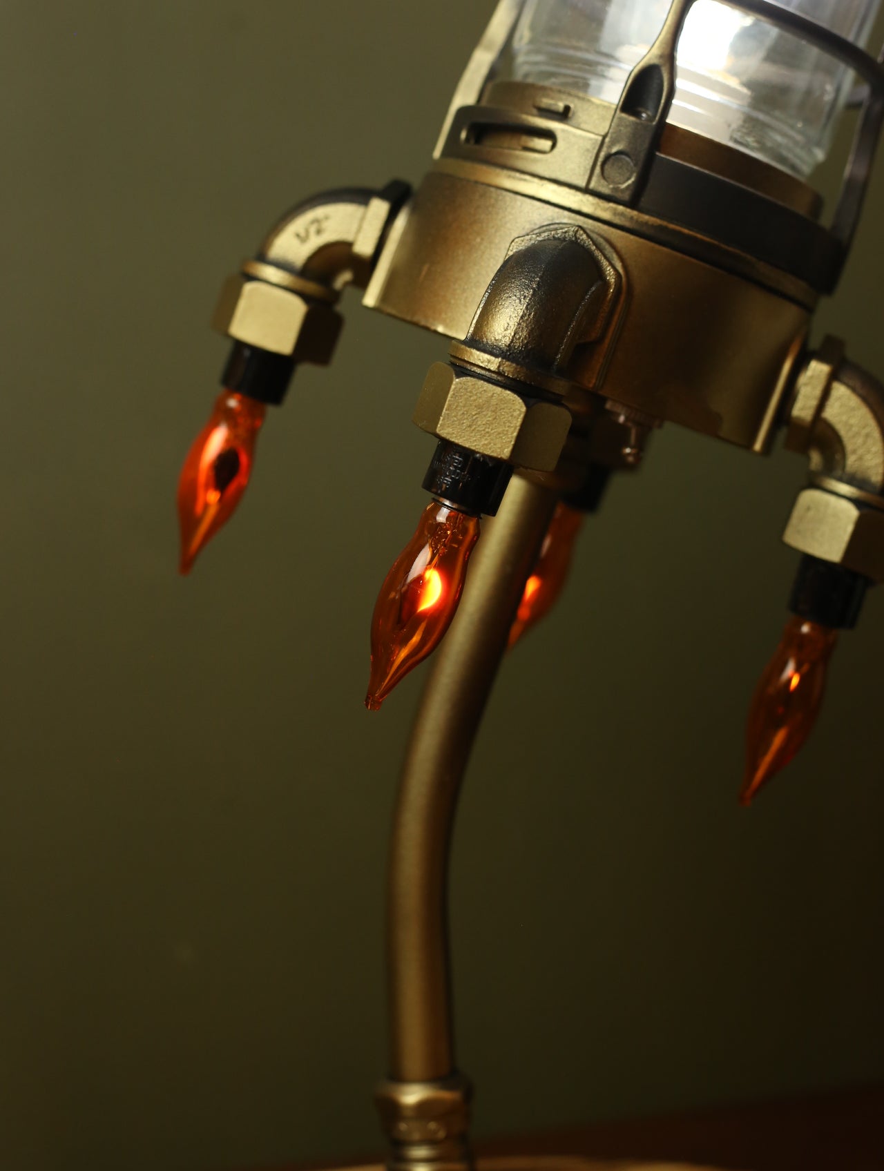 Brass Rocket Lamp