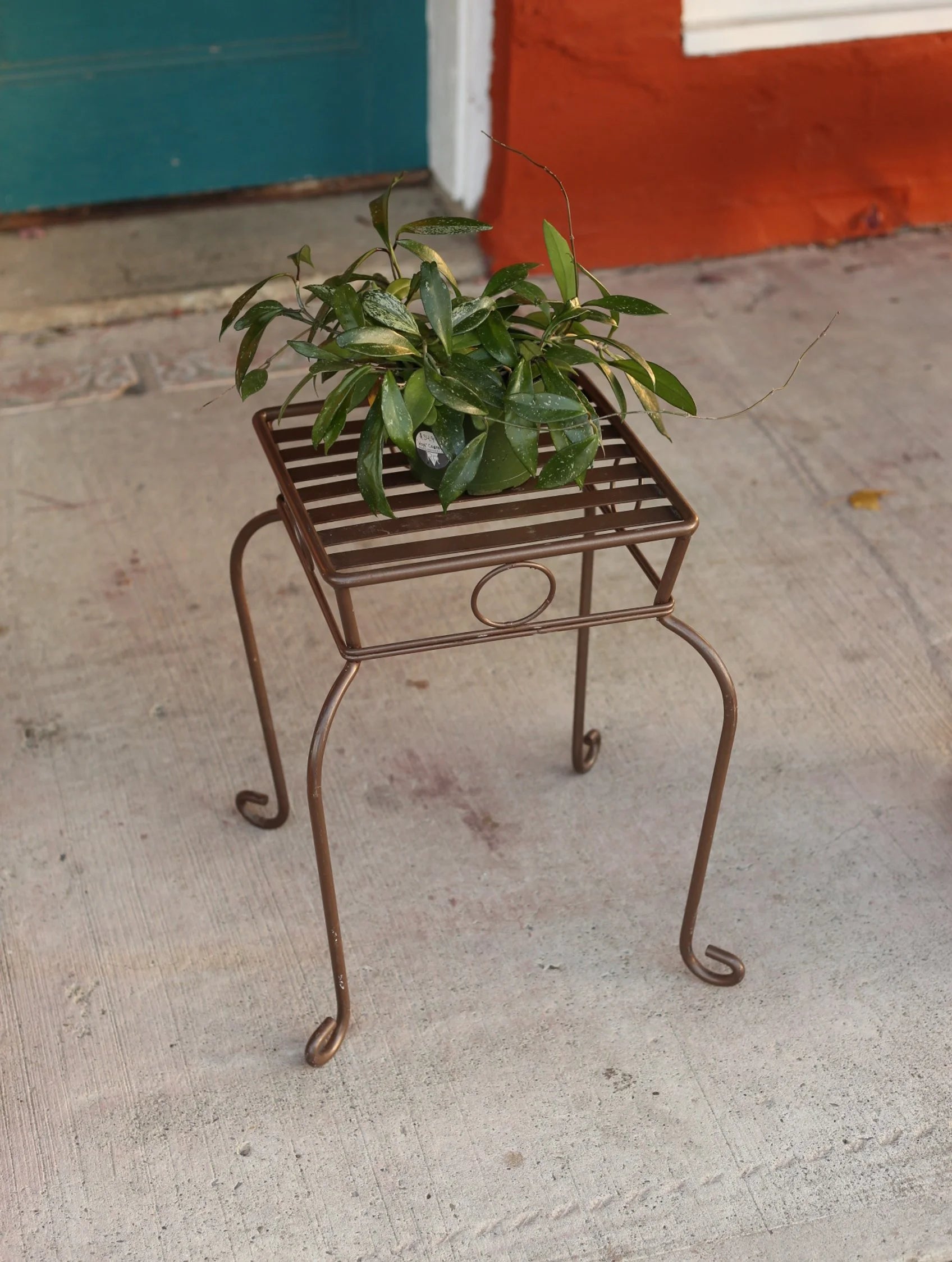 Brown Metal Plant Stand