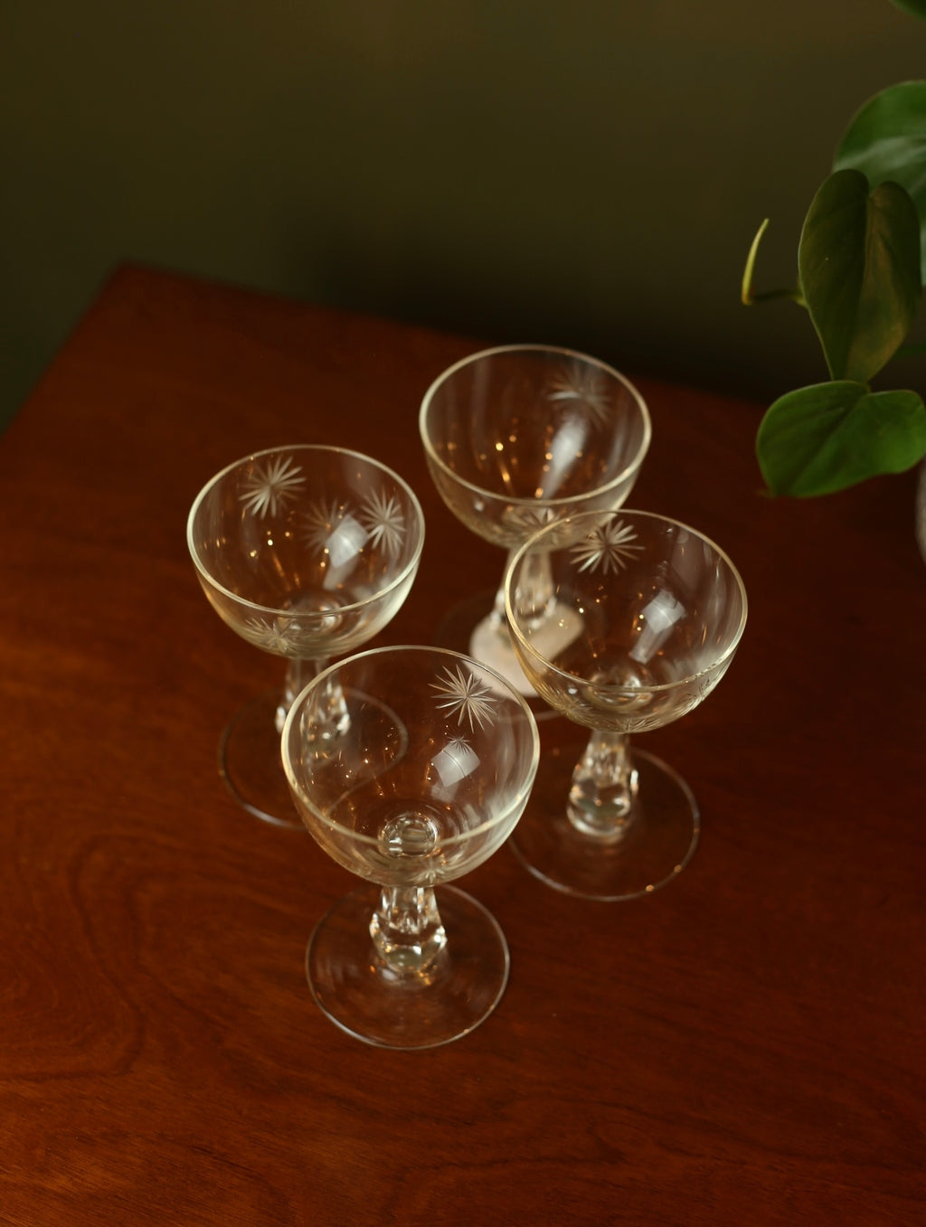 MCM Starburst Sherbet Crystal Glasses