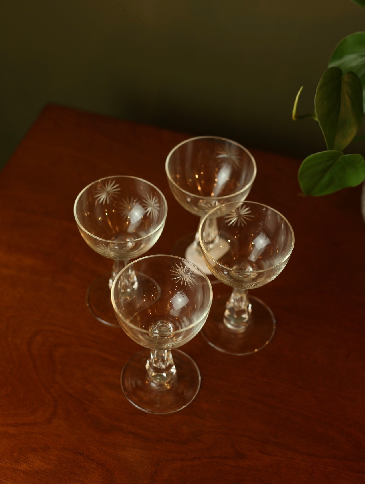 MCM Starburst Sherbet Crystal Glasses