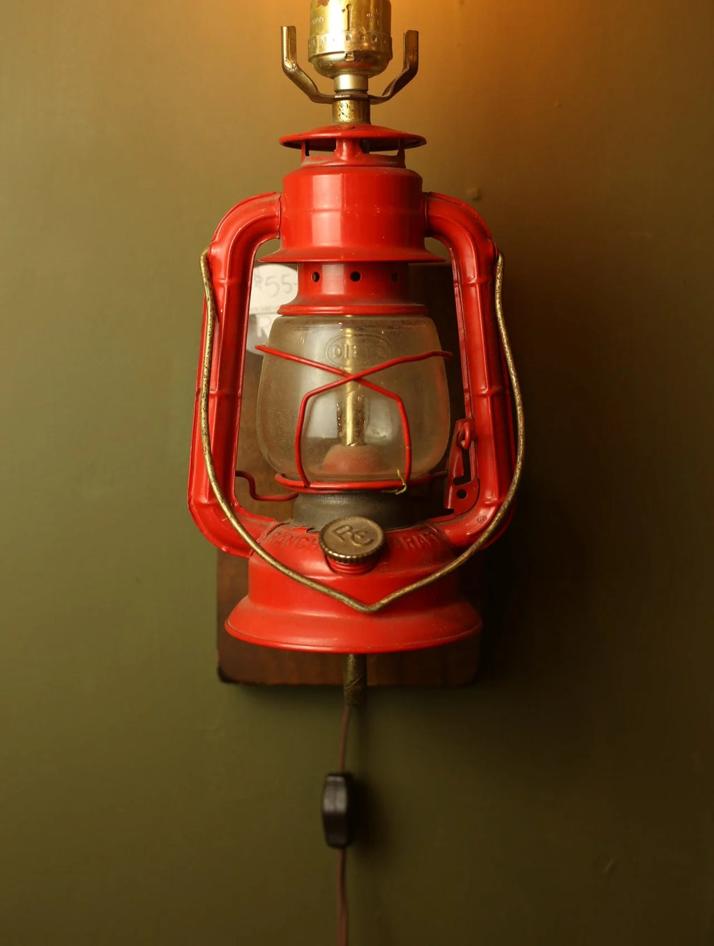 Red Lantern Sconce Lamp