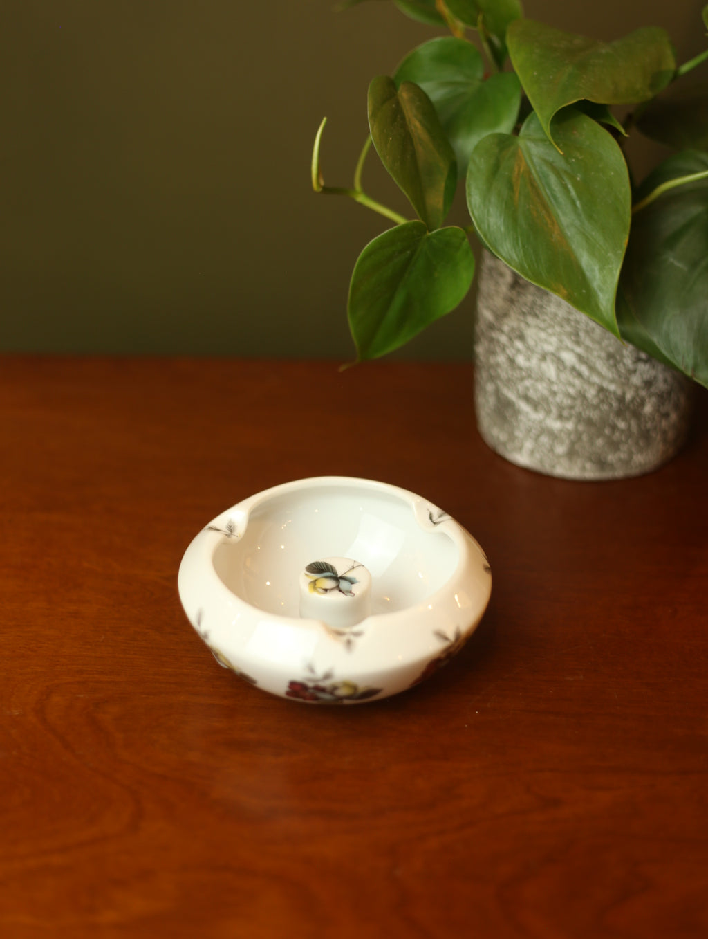 Vintage Floral Porcelain ashtray