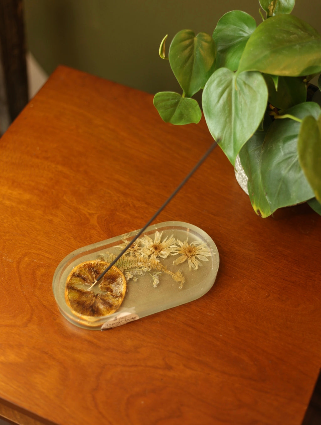 Orange Slice Resin Incense Holder