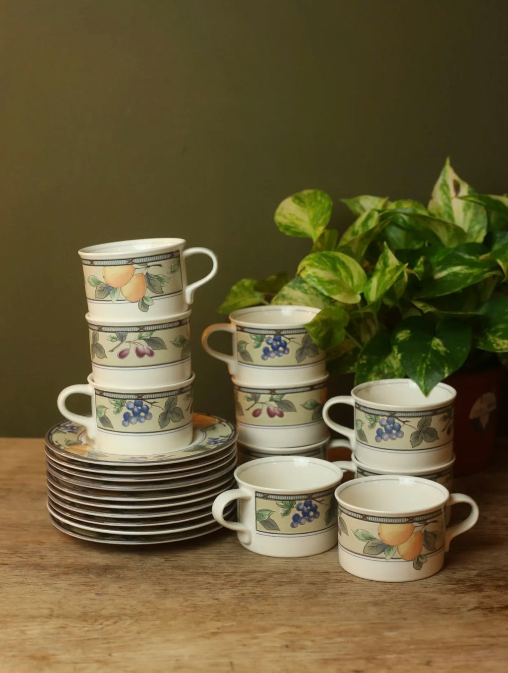 Garden Harvest Tea Cups & Plates