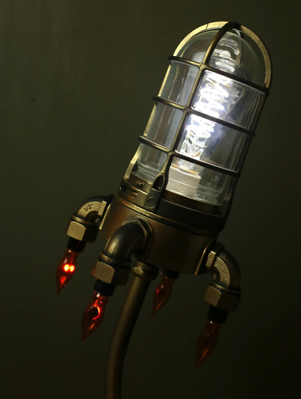 Brass Rocket Lamp