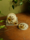 Dried Floral Pearlescent Coaster Set