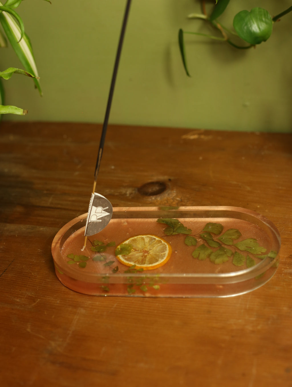 Lemon Slice & Fern Incense Holder