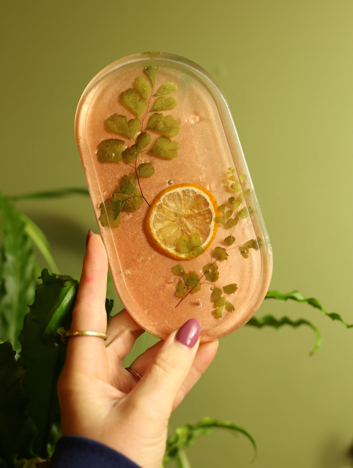Lemon Slice & Fern Incense Holder