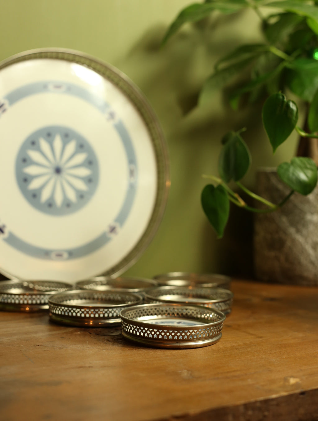 German Art Deco Coaster and Tray Set