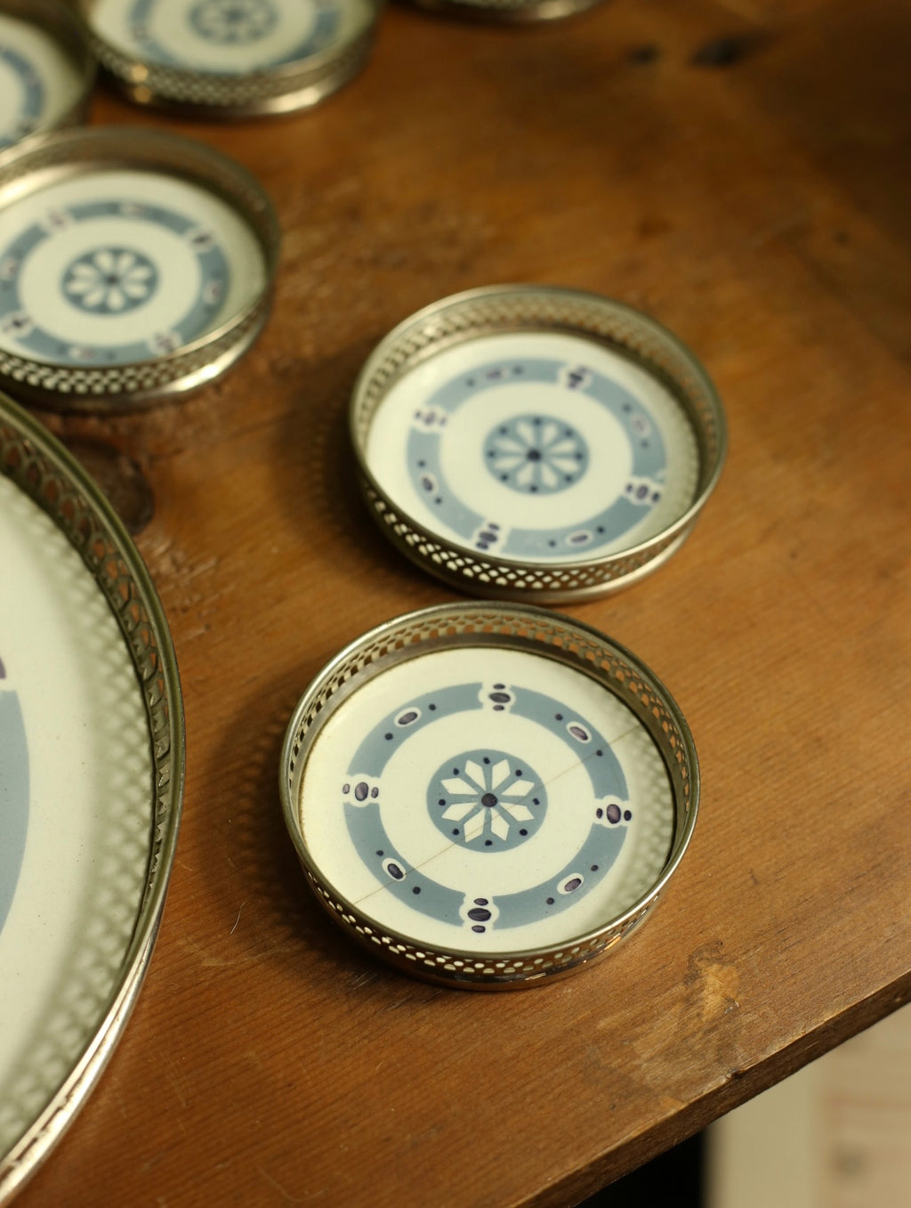 German Art Deco Coaster and Tray Set
